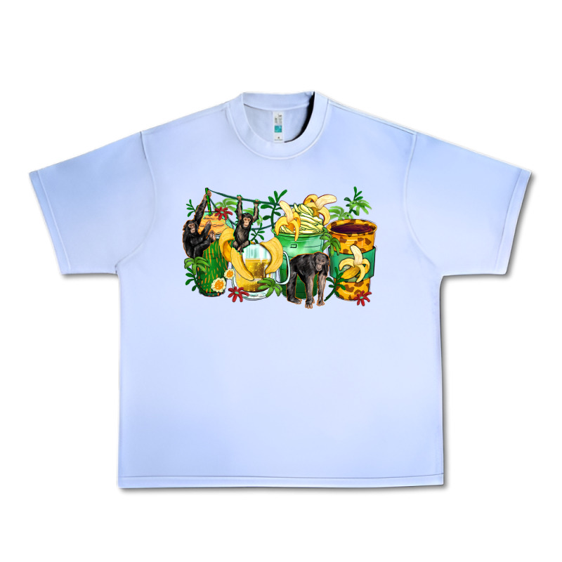 Monkey Coffee Cups Urban Heavy Tee by Zillion Design Studio | Teevron