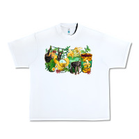 White monkey coffee cups Urban Heavy Tee - Zillion Design Studio