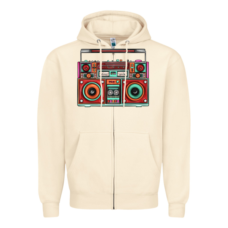 Boombox Zipper Hoodie by FaDigitalArtStudio | Teevron