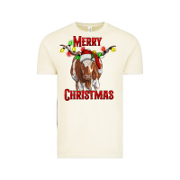 Vintage Arctic Merry Christmas Longhorn Cow Vintage Tee - RanaPortraitStore