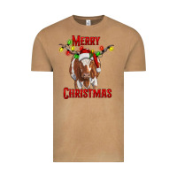 Vintage Camel Merry Christmas Longhorn Cow Vintage Tee - RanaPortraitStore