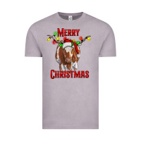 Vintage Zinc Merry Christmas Longhorn Cow Vintage Tee - RanaPortraitStore