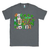 Charcoal Heather st.patricks one lucky cna  nurse Classic Tee - BarkalooDesign