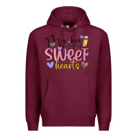 Burgundy my bus full of sweet hearts Premium Hoodie - MaliasSmallBusiness
