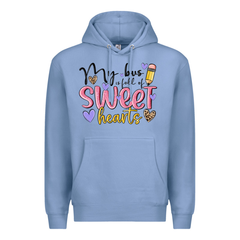 My Bus Full Of Sweet Hearts Premium Hoodie by MaliasSmallBusiness | Teevron