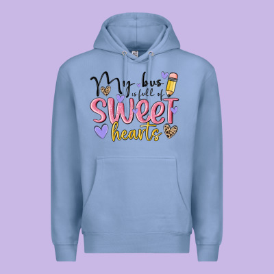 My Bus Full Of Sweet Hearts Premium Hoodie Designed By Maliassmallbusiness