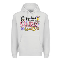 Dove Grey my bus full of sweet hearts Premium Hoodie - MaliasSmallBusiness