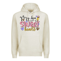 Oatmeal Heather my bus full of sweet hearts Premium Hoodie - MaliasSmallBusiness