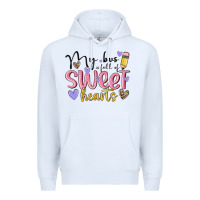 White my bus full of sweet hearts Premium Hoodie - MaliasSmallBusiness