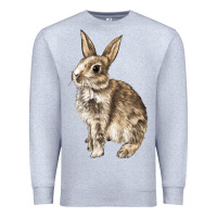 Heather Grey Rabbit Premium Sweatshirt - LillyAllenDesigns