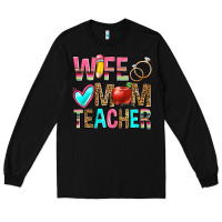 Black wife mom teacher Long Sleeve Tee - Zillion Design Studio
