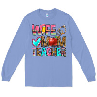 Colony Blue wife mom teacher Long Sleeve Tee - Zillion Design Studio