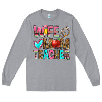 Heather Grey wife mom teacher Long Sleeve Tee - Zillion Design Studio