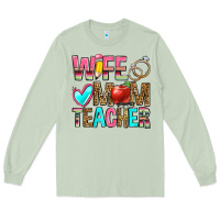 Matcha wife mom teacher Long Sleeve Tee - Zillion Design Studio