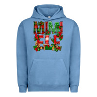Pigment Pebble Blue Christmas Mimi Elf Urban Hoodie - BundleAndBundleShop