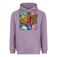 Lavender statue of liberty american flag Heavyweight Hoodie - BundleAndBundleShop