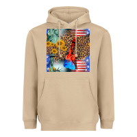 Mushroom statue of liberty american flag Heavyweight Hoodie - BundleAndBundleShop