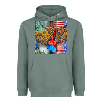Sage statue of liberty american flag Heavyweight Hoodie - BundleAndBundleShop