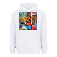 White statue of liberty american flag Heavyweight Hoodie - BundleAndBundleShop