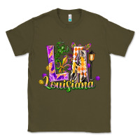 Army Green louisiana la mardi gras Classic Tee - FaDigitalArtStudio