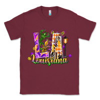Burgundy louisiana la mardi gras Classic Tee - FaDigitalArtStudio