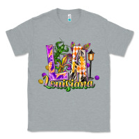 Heather Grey louisiana la mardi gras Classic Tee - FaDigitalArtStudio