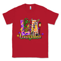 Red louisiana la mardi gras Classic Tee - FaDigitalArtStudio