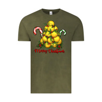 Vintage Olive merry christmas lacrosse Vintage Tee - RanaPortraitStore