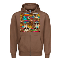 Chestnut western sunflower bucket cow seamless pattern Zipper Hoodie - HRA Design Shop