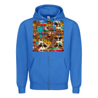 True Royal western sunflower bucket cow seamless pattern Zipper Hoodie - HRA Design Shop