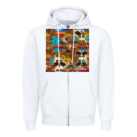White western sunflower bucket cow seamless pattern Zipper Hoodie - HRA Design Shop