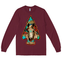 Burgundy arrowhead horse Long Sleeve Tee - RanaPortraitStore