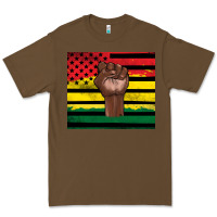 Cacao Juneteenth American flag Premium Tee - Artiststas
