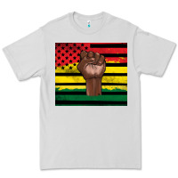 Dove Grey Juneteenth American flag Premium Tee - Artiststas