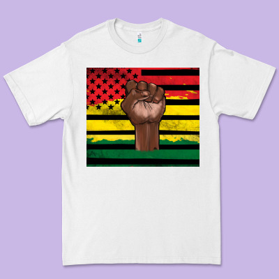Juneteenth American Flag Premium Tee Designed By Artiststas