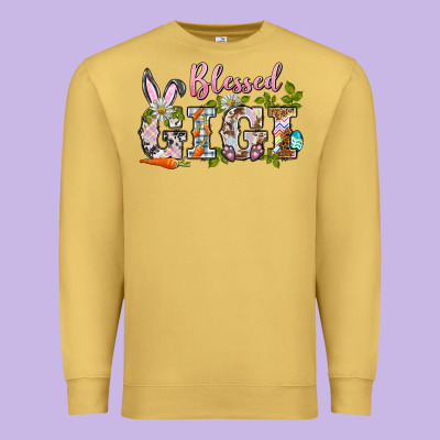 Blessed Gigi Easter Premium Sweatshirt Designed By Barkaloodesign