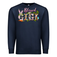 Navy blessed gigi easter Premium Sweatshirt - BarkalooDesign