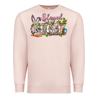 Pale Pink blessed gigi easter Premium Sweatshirt - BarkalooDesign