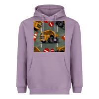 Lavender dump truck seamles pattern Heavyweight Hoodie - BundleAndBundleShop