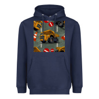Navy dump truck seamles pattern Heavyweight Hoodie - BundleAndBundleShop