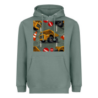 Sage dump truck seamles pattern Heavyweight Hoodie - BundleAndBundleShop