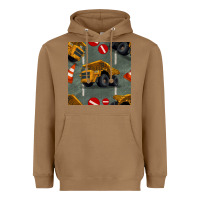 Toasted Coconut dump truck seamles pattern Heavyweight Hoodie - BundleAndBundleShop