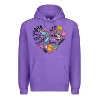 Purple vanilla eggs sugar cocoa and kitchen heart Premium Hoodie - MaliasSmallBusiness