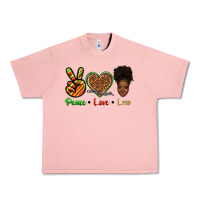 Salmon peace love locs Urban Heavy Tee - texasbilliewilder