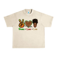 Sandshell peace love locs Urban Heavy Tee - texasbilliewilder