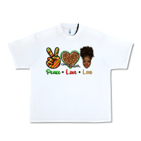 White peace love locs Urban Heavy Tee - texasbilliewilder