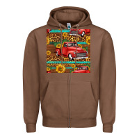 Chestnut western farm truck seamless pattern Zipper Hoodie - HRA Design Shop