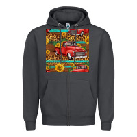 Smoke western farm truck seamless pattern Zipper Hoodie - HRA Design Shop