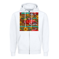 White western farm truck seamless pattern Zipper Hoodie - HRA Design Shop