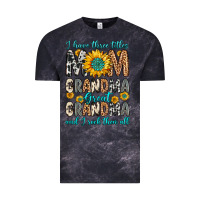 Cloud Black i have three tittles mom grandma great grandma Vintage Tee - Zillion Design Studio